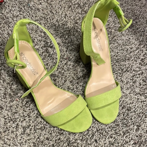 Shoe Dazzle Shoes - Lime green heels size 5.5